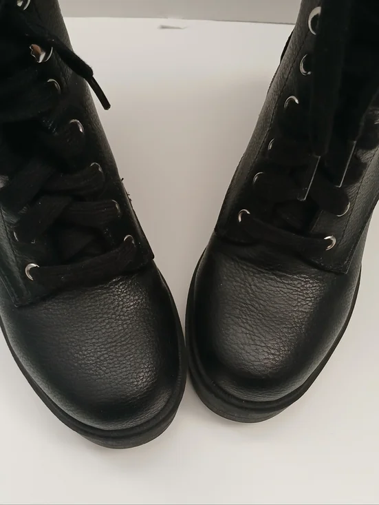 No Boundaries Studded Black Block Heel Moto Boots Ghot, Punk Women's Size 6.5 - Picture 3 of 11